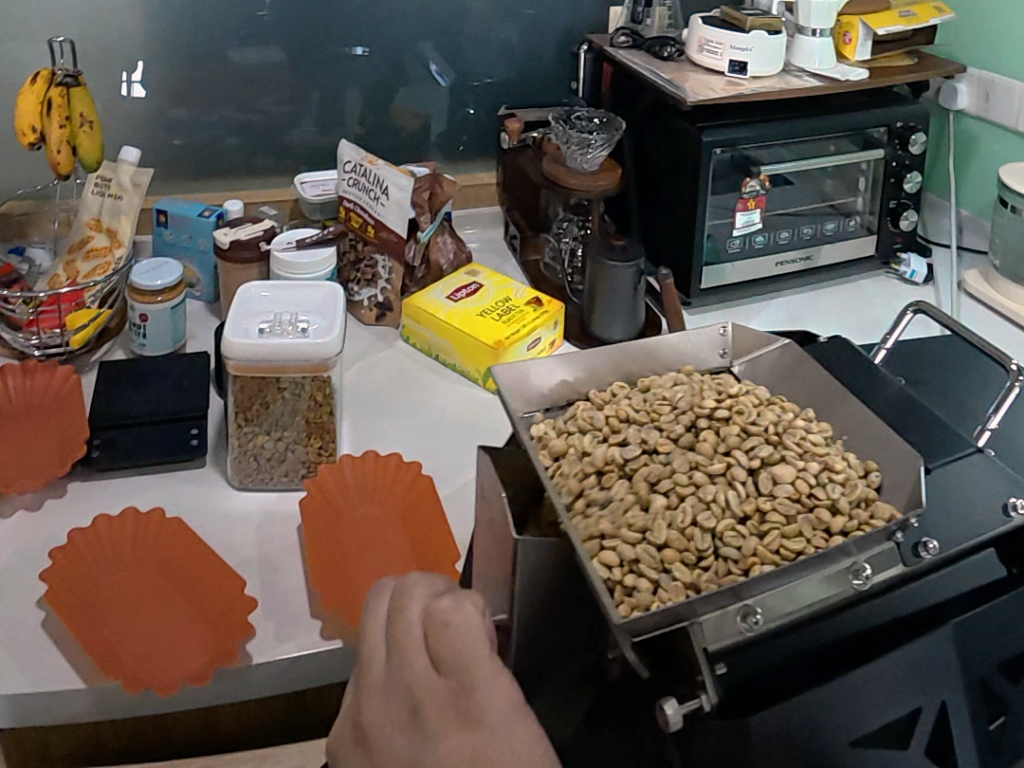 Preparing Last Batch Brazil Santos bean